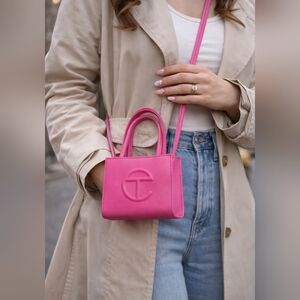 Authentic Telfar Mini Shopping Bag – Hot Pink – With Dust Bag – Excellent Condit